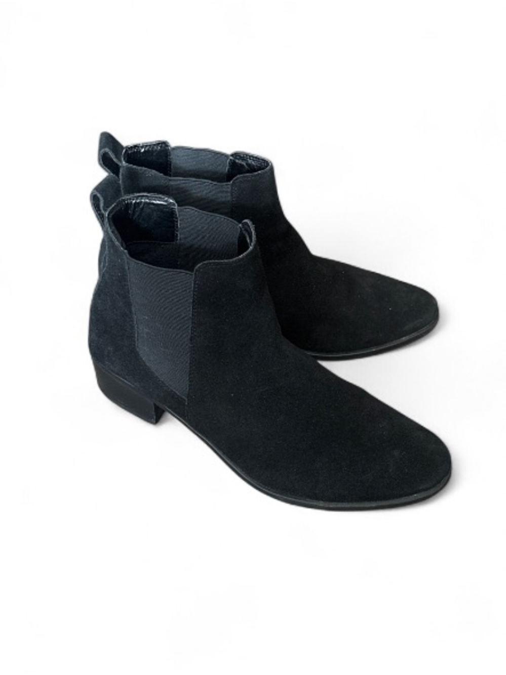Steve Madden Dover Black Suede Chelsea Ankle Boots Women’s Size 10